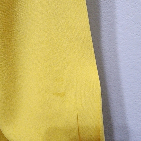 Diane Von Furstenberg Yellow Silk Button Down Tunic Top Size M - Picture 5 of 13